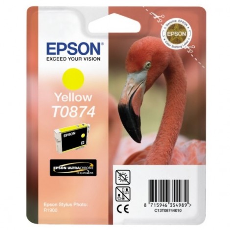 ORIGINAL EPSON T0874 Jaune - Flamant Rose