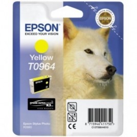 ORIGINAL EPSON T0964 Jaune - Loup Blanc