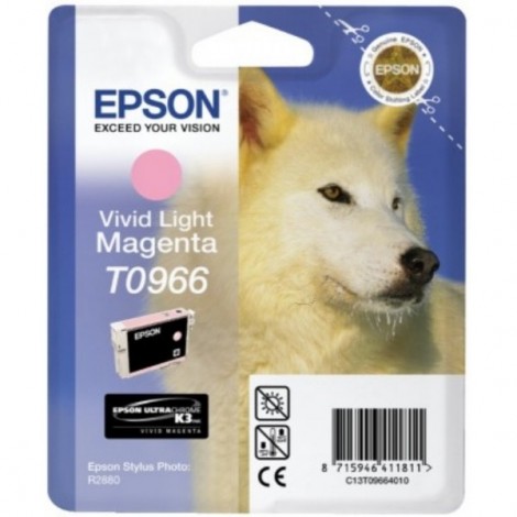 ORIGINAL EPSON T0966 Photo Magenta - Loup Blanc