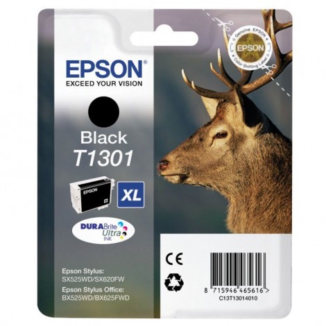 ORIGINAL EPSON T1301 Noire - Cerf - 25.4ml - 945 pages