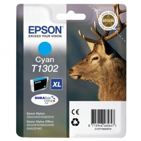 ORIGINAL EPSON T1302 Cyan - Cerf - 10.1ml - 755 pages