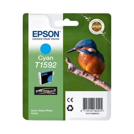 ORIGINAL EPSON T1592 Cyan - Martin-pêcheur - 17ml