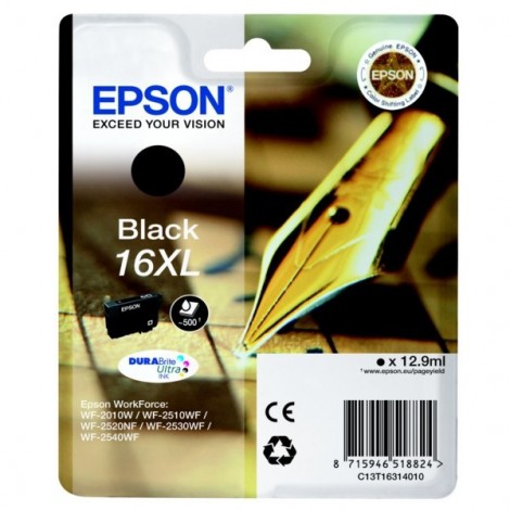 ORIGINAL EPSON T1631 XL Noire - Stylo Plume - 12.9ml - 500 pages