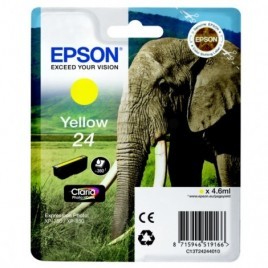 ORIGINAL EPSON T2424 Jaune - Eléphant - 4.6ml - 360 pages