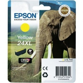 ORIGINAL EPSON T2434 XL Jaune - Eléphant - 8.7ml - 740 pages