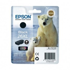 ORIGINAL EPSON T2621 XL Noire - Ours Polaire - 12.1ml - 500 pages