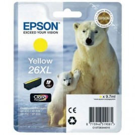 ORIGINAL EPSON T2634 XL Jaune - Ours Polaire - 9.7ml - 700 pages