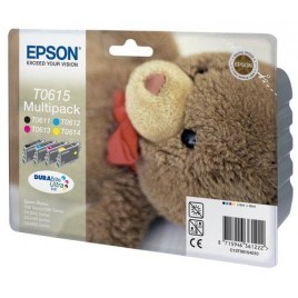 ORIGINAL EPSON T0615 Multipack - Ours en Peluche - 4x 8ml - 250 + 420 + 370 + 420 pages