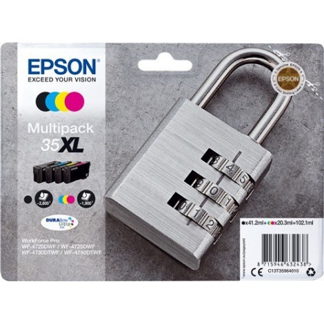 ORIGINAL EPSON T3596 XL Multipack - Cadenas - 41.2ml + 3x 20.3ml - 2.600 + 3x 1.900 pages