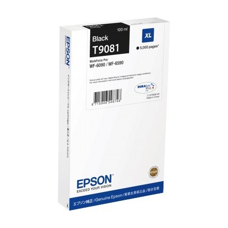 ORIGINAL EPSON T9081 XL Noir (5000p) - 5 000 pages