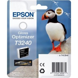 ORIGINAL Epson Cartouche d'encre Transparent C13T32404010 T3240 ~3350 pages 14ml Gloss Optimizer - Oiseau Macareux