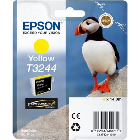 ORIGINAL Epson Cartouche d'encre Jaune C13T32444010 T3244 ~980 pages 14ml  - Oiseau Macareux