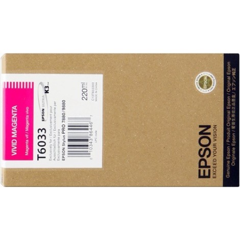 ORIGINAL Epson Cartouche d'encre Magenta(Vivid) C13T603300 T6033 220ml