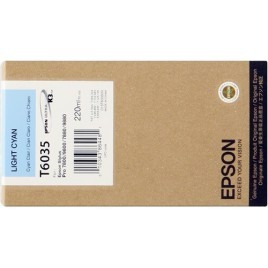 ORIGINAL Epson Cartouche d'encre Cyan(clair, vivid) C13T603500 T6035 220ml