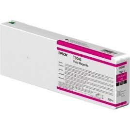 ORIGINAL Epson Cartouche d'encre Magenta (vivid) C13T804300 T8043 700ml Ultrachrome HD, UltraChrome HDX