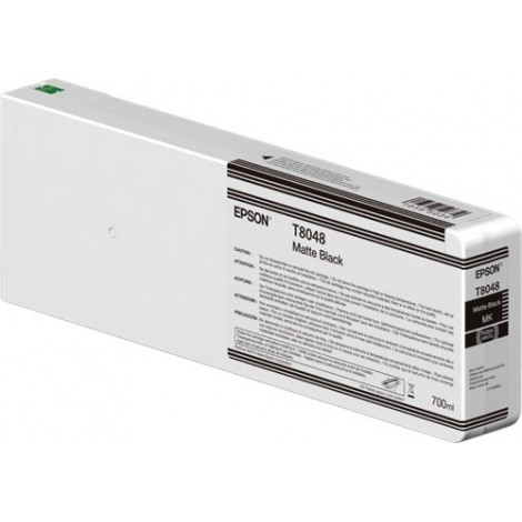 ORIGINAL Epson Cartouche d'encre Noir (mat) C13T804800 T8048 700ml Ultrachrome HD, UltraChrome HDX