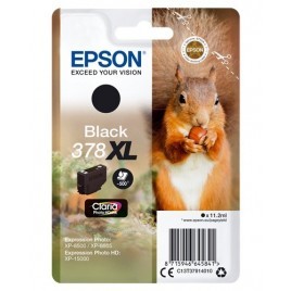 ORIGINAL EPSON 378 XL Noir - C13T37914010 - Écureuil - 11.2ml - 500 pages