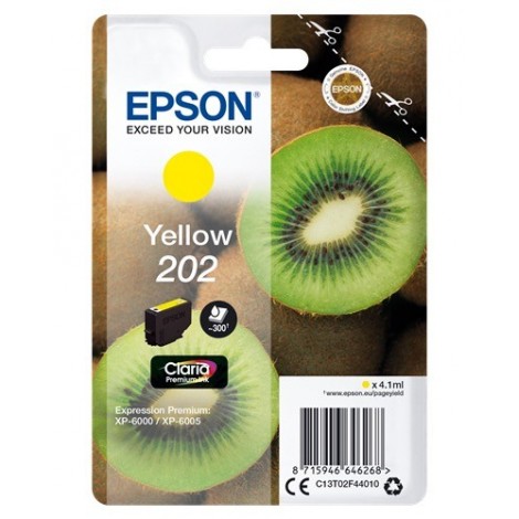 ORIGINAL EPSON 202 Jaune - C13T02F44010 - Kiwi - 4.1ml - 300 pages