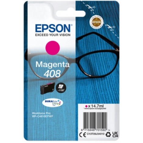 ORIGINAL EPSON 408 Magenta - T09J3 - Lunettes - 14.7ml - 1100 pages