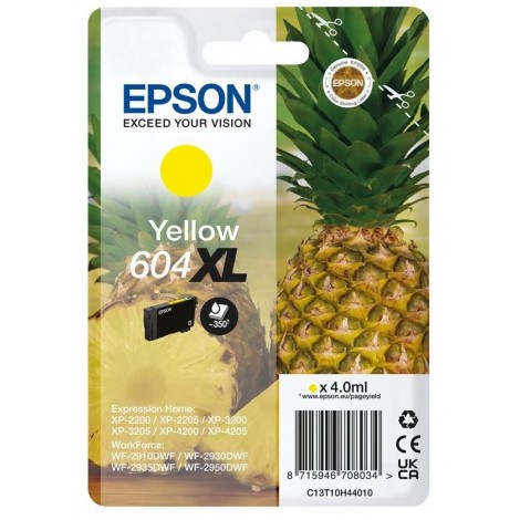 ORIGINAL EPSON 604 XL Jaune - T10H4 - Ananas - 4ml - 350 pages