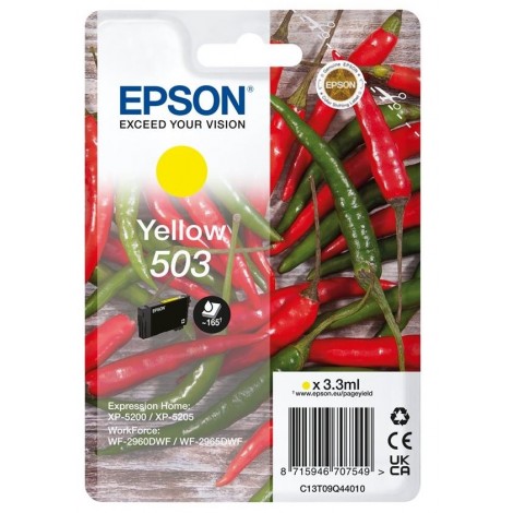 ORIGINAL EPSON 503 Jaune - C13T09Q44010 - Piments - 3.3ml - 165 pages