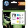 Pack ORIGINAL HP 711 - P2V32A - Cyan + Magenta + Jaune - 3x 29ml