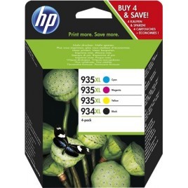 Pack ORIGINAL HP 934 XL Noir + 935 XL Couleurs X4E14AE - 25.5ml+ 3x 9.5ml - 1.000 + 3x 825 pages