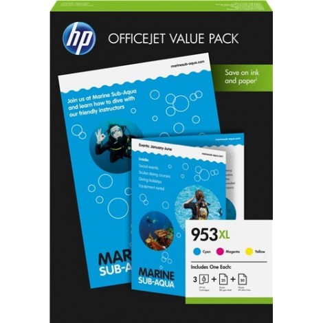 Pack ORIGINAL HP 953 XL Couleurs 1CC21AE - 3x 1.600 pages