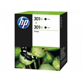 ORIGINAL HP 2x 301 XL Noir D8J45AE - 2x 8ml - 2x 480 pages