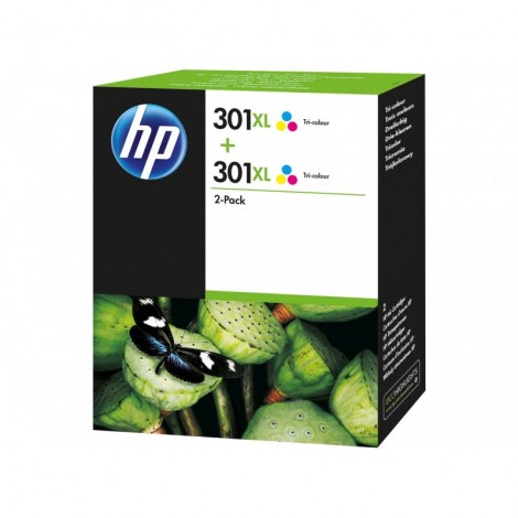 ORIGINAL HP 2x 301 XL Couleurs D8J46AE - 2x 6ml - 2x 330 pages