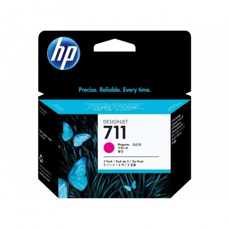 ORIGINAL HP 3x 711 Magenta CZ135A