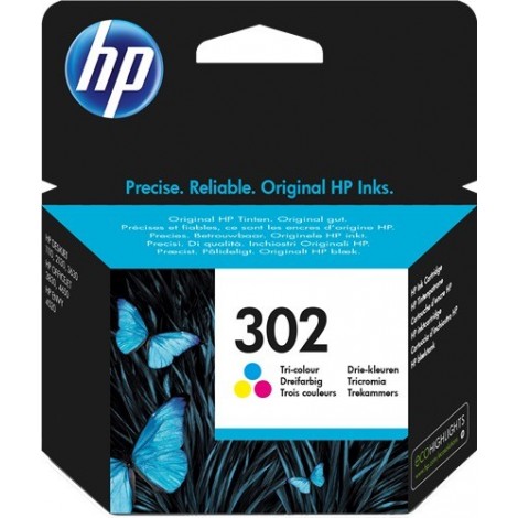 ORIGINAL HP 302 Couleurs F6U65AE - 4ml - 165 pages