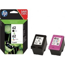 ORIGINAL HP 62 Noir + 62 Tricolore N9J71AE - 200 + 165 pages