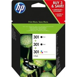 ORIGINAL HP Multipack Noir et couleurs E5Y87EE HP 301 3x cartouches d'encre 2x CH561EE + 1x CH562EE