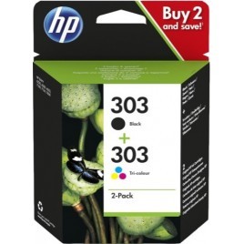 ORIGINAL HP 303 Multipack Noir + Couleurs - 3YM92AE - 200 + 165 pages