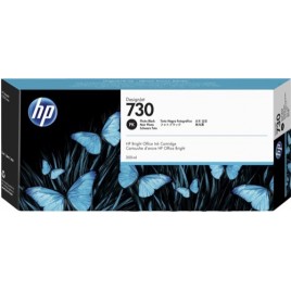 ORIGINAL HP 730 Noir Photo P2V73A - 300ml