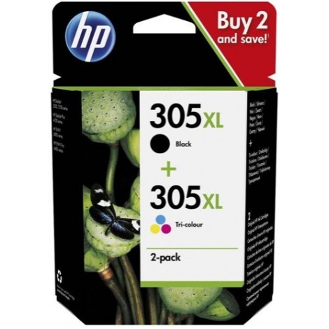 ORIGINAL HP 305 XL Multipack Noir + Couleurs 6ZA94AE - 240 + 200 pages