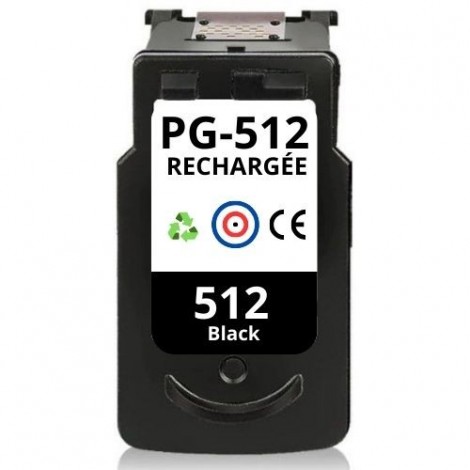 Recharge Canon PG-512BK Noir, Cartouche compatible CANON - 16ml