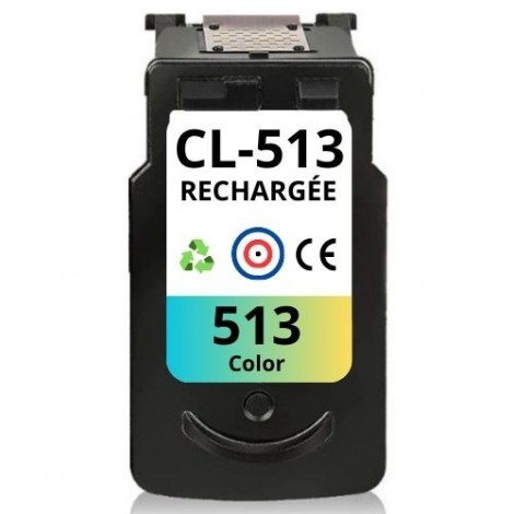 Recharge Canon CL-513 Couleurs, Cartouche compatible CANON - 13ml