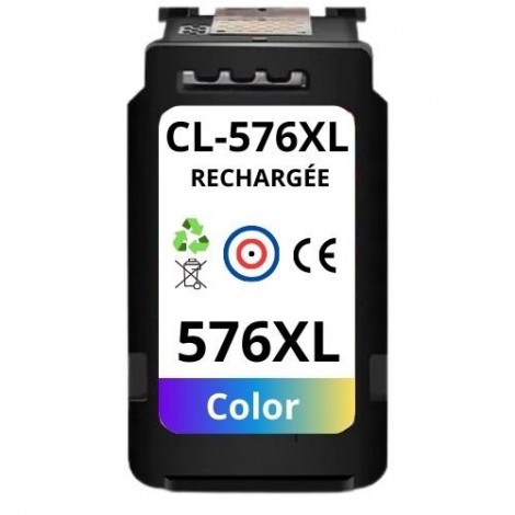 Recharge Canon Cartouche CL-576XL Couleurs compatible CANON Grande capacité - 300 pages