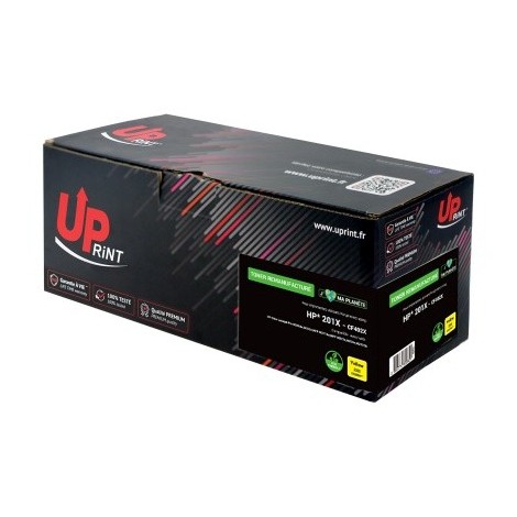 Toner Uprint H.201XY Jaune Cartouche CF402X Y Remanufacturée pour Laser HP - 2300 pages