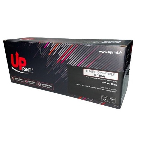 Toner Uprint H.106A Noir Cartouche W1106A Compatible pour Laser HP - 1000 pages