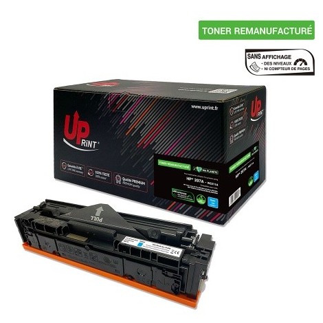 Toner Uprint H.207AC Cyan Cartouche W2211A C Remanufacturée pour Laser HP - 1250 pages