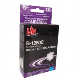 Uprint B-1280XLC Cyan, Cartouche compatible BROTHER LC-1280XLC - 1200 pages - 16ml