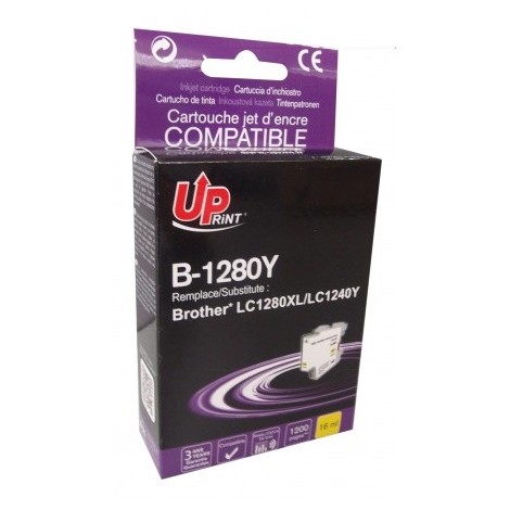 Uprint B-1280XLY Jaune, Cartouche compatible BROTHER LC-1280XLY - 1200 pages - 16ml