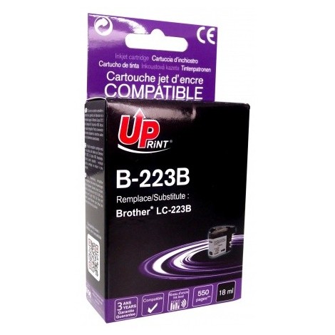 Uprint B-223B Noir, Cartouche compatible BROTHER LC-223BK - 550 pages - 18ml