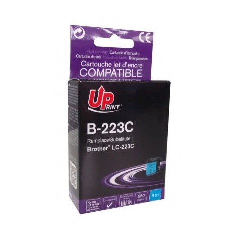 Uprint B-223C Cyan, Cartouche compatible BROTHER LC-223C - 550 pages - 8ml