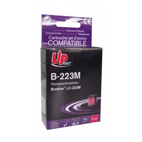 Uprint B-223M Magenta, Cartouche compatible BROTHER LC-223M - 550 pages - 8ml