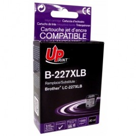 Uprint B-227B Noir, Cartouche compatible BROTHER LC-227BK - 1200 pages - 30ml