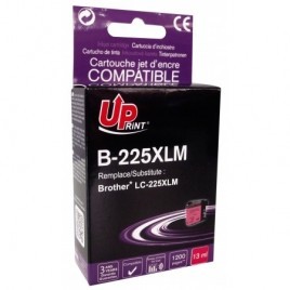 Uprint B-225M Magenta, Cartouche compatible BROTHER LC-225M - 1200 pages - 13ml